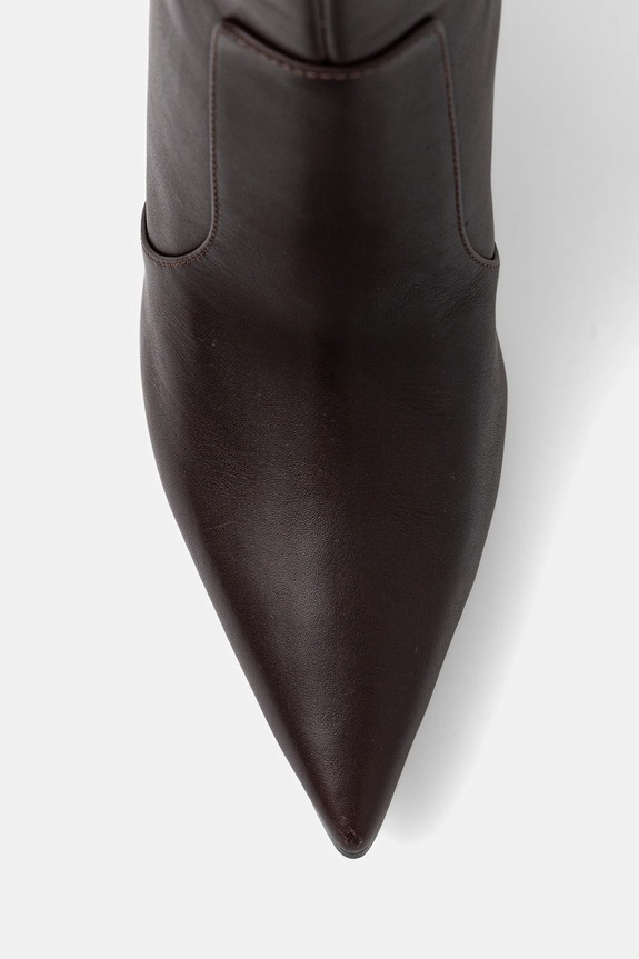Kožne čizme Guess NARIEL smeđa FLFNRL.LEA11.BROWN