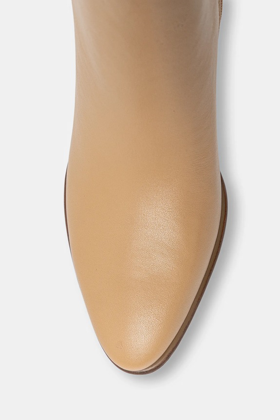 Δερμάτινες μπότες Guess PERINNA μπεζ FLFPER.LEA11.BEIGE