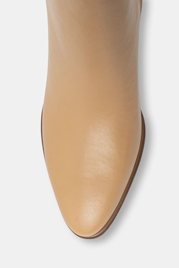 Δερμάτινες μπότες Guess PERINNA μπεζ FLFPER.LEA11.BEIGE