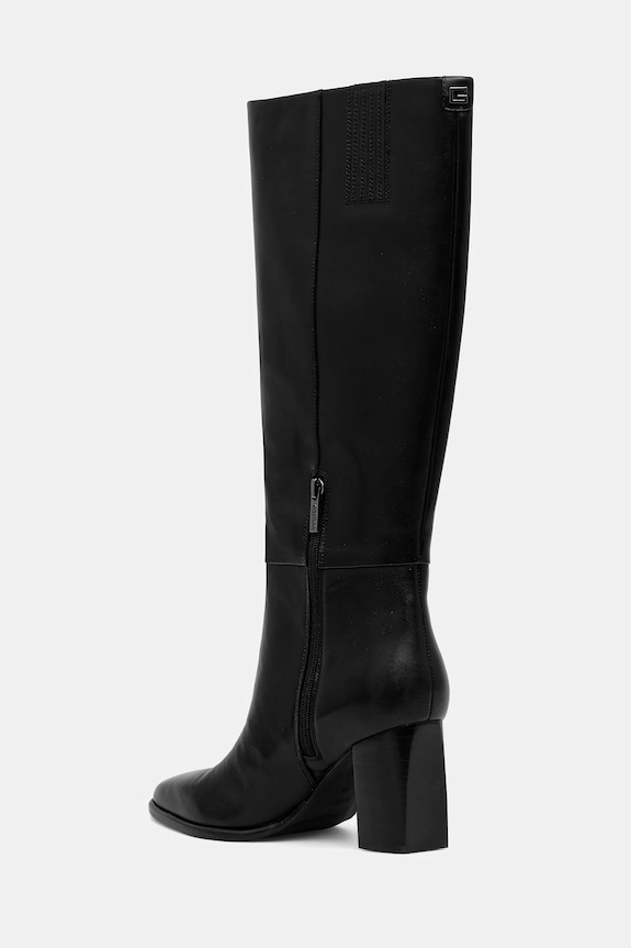 Παπούτσια Δερμάτινες μπότες Guess PERINNA FLFPER.LEA11.BLACK μαύρο