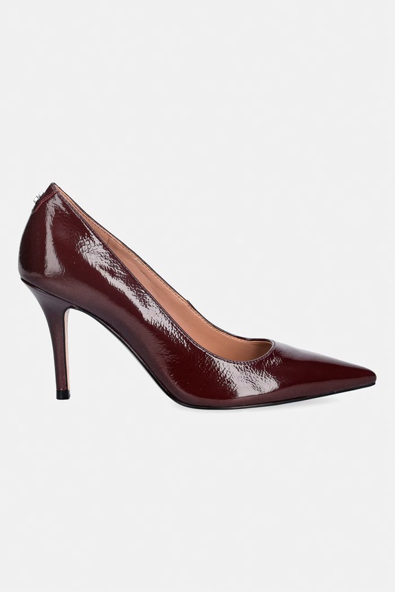 Guess szpilki PRINDY FLFPRN.LEP08.RED bordowy AW25