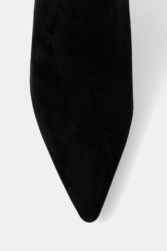 Čizme od brušene kože Guess PALISTA crna FLFPTA.SUE11.BLACK