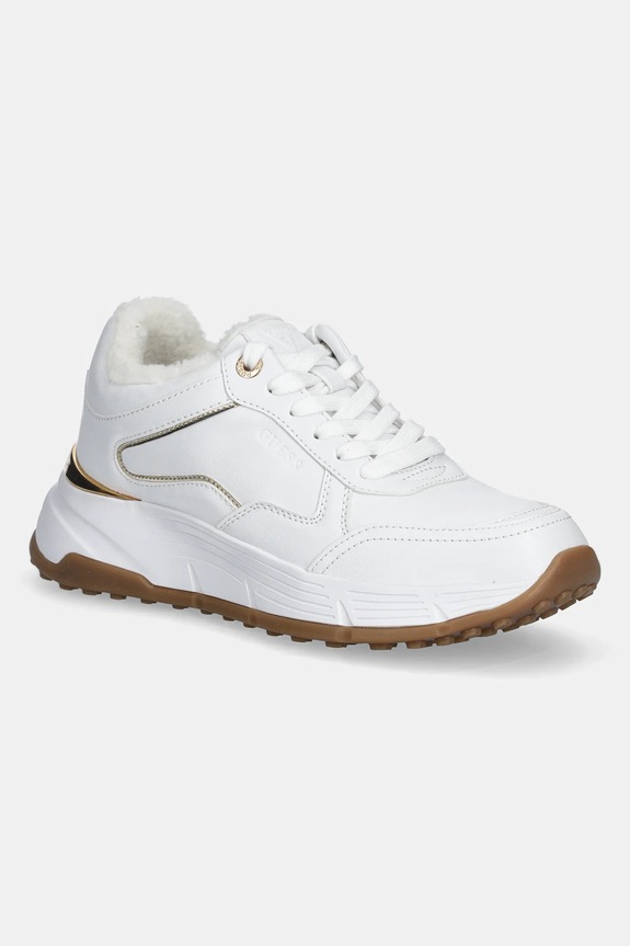 Guess sneakers FARREA finta pelle fiore bianco FLFRRE.ELE12.WHIPL