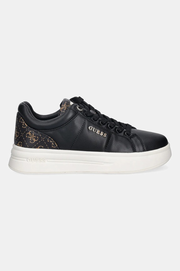 Guess sneakers WELLI FLFWLL.PEL12.BLKBR nero AW25
