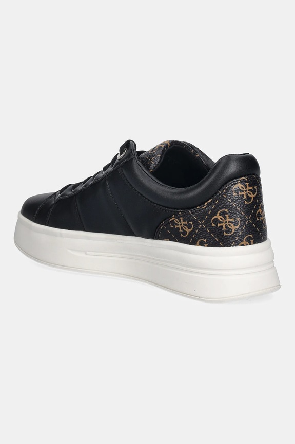 Scarpe Guess sneakers WELLI FLFWLL.PEL12.BLKBR nero