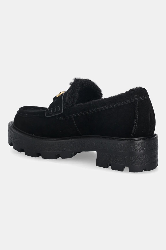 Încălțăminte Guess mocasini din piele întoarsă YANIKAY FLFYKY.SUE14.BLKBL negru