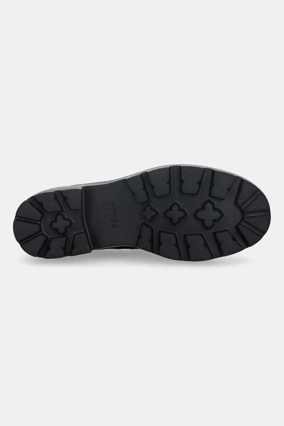 Guess mocasini din piele întoarsă YANIKAY FLFYKY.SUE14.BLKBL negru
