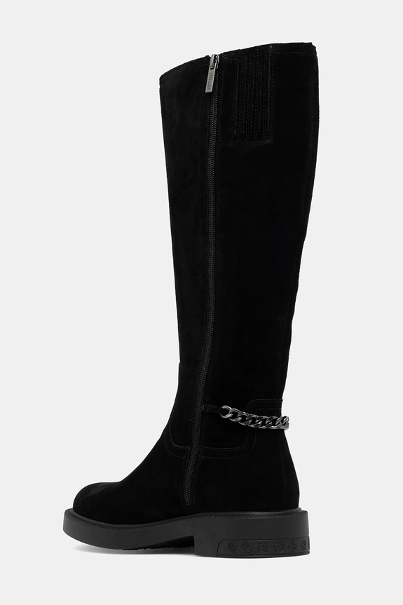 Scarpe Guess stivali in pelle scamosciata FYONAL2 FLFYN2.LEA11.BLACK nero