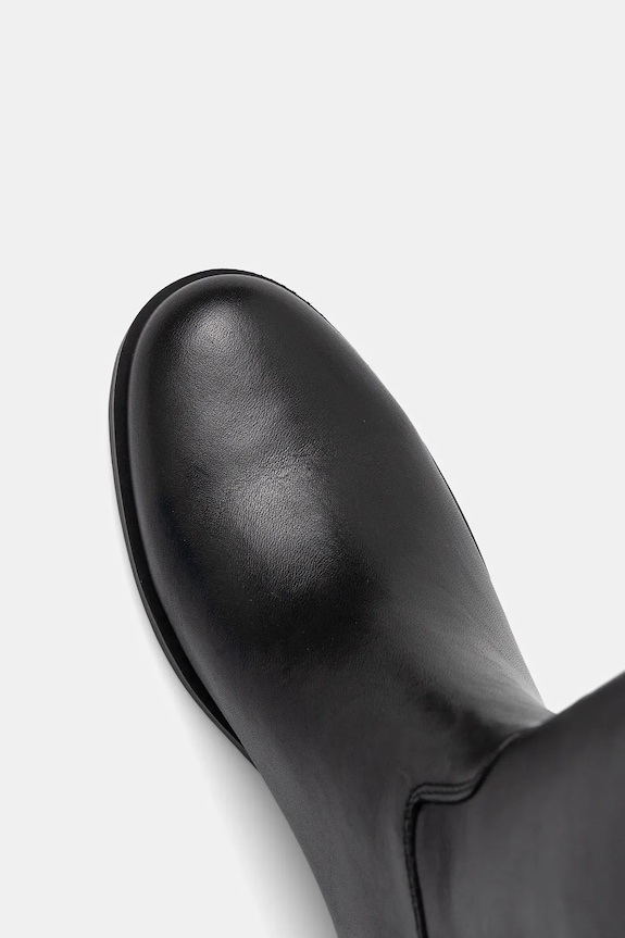 Kožené kozačky Guess ZORO černá FLFZOR.LEA11.BLACK