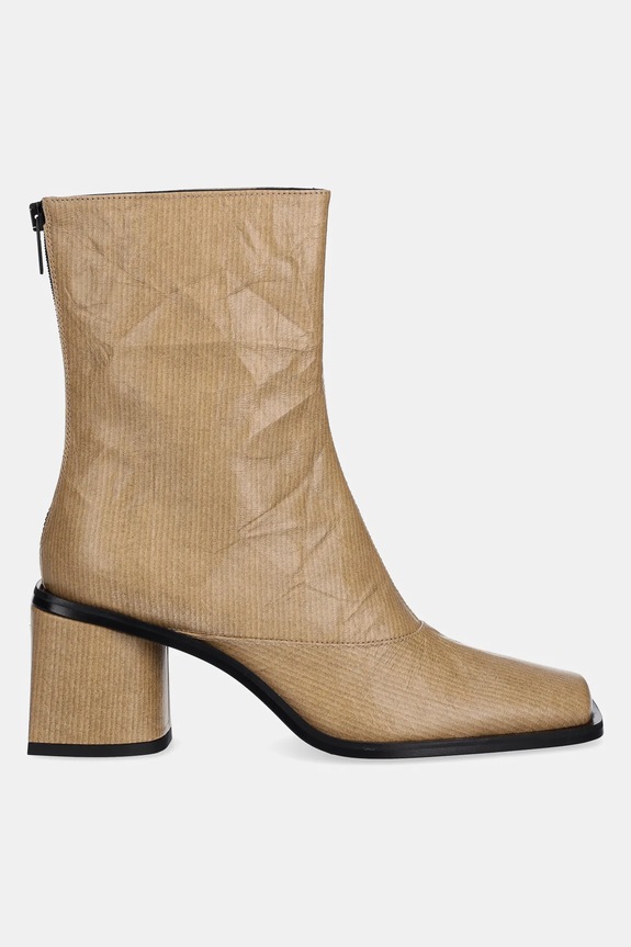 Kenzo stivaletti alla caviglia in pelle Kimi Ankle Boots FF62BT120L06.87 beige AW25