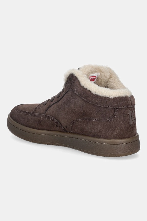 Obuwie Kenzo sneakersy zamszowe Dome Mid Top Sneakers FF62SN062L58.14 brązowy