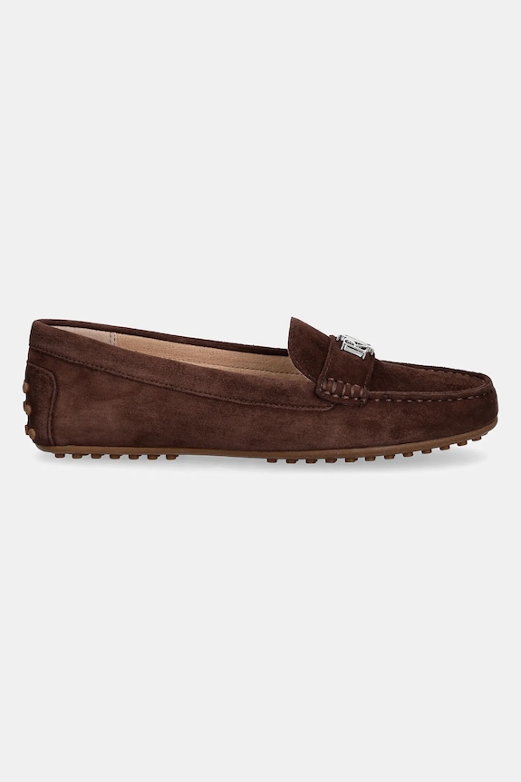 Μοκασίνια σουέτ Lauren Ralph Lauren Barnsbury 802821629030.200 καφέ AW25