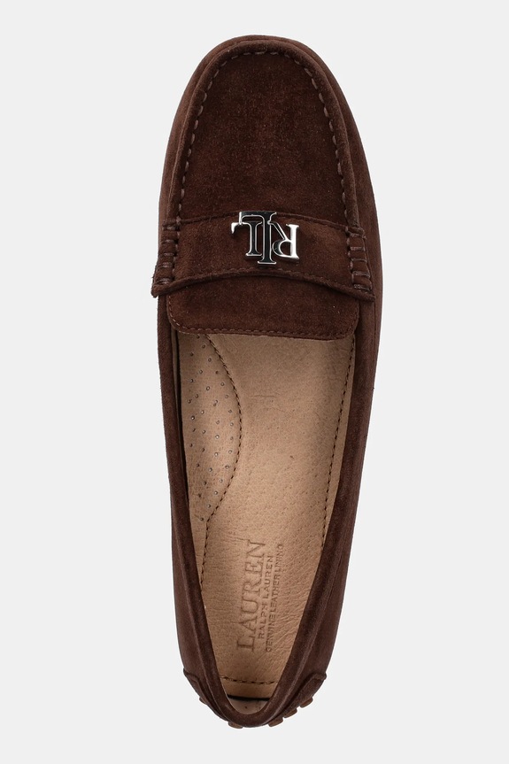 Μοκασίνια σουέτ Lauren Ralph Lauren Barnsbury καφέ 802821629030.200