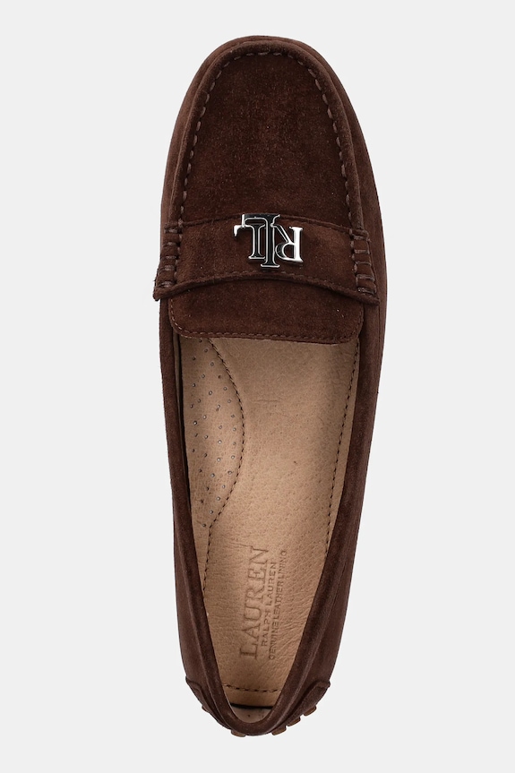 Μοκασίνια σουέτ Lauren Ralph Lauren Barnsbury καφέ 802821629030.200