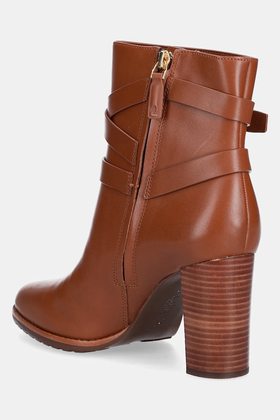 Obuv Kožené členkové topánky Lauren Ralph Lauren Cllns Bt Hl 802974385001.200 hnedá