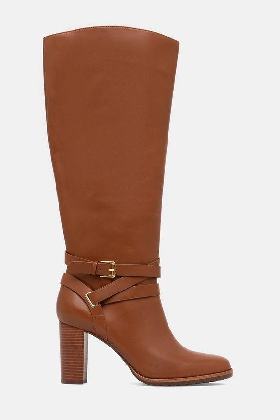 Lauren Ralph Lauren bőr csizma Cllns Tl Hl 802974386001.200 barna AW25