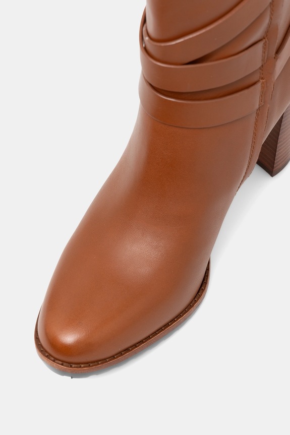 Lauren Ralph Lauren bőr csizma Cllns Tl Hl barna 802974386001.200