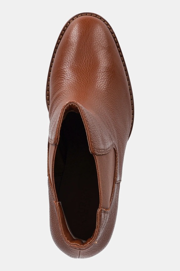 Kožené členkové topánky Lauren Ralph Lauren Layne hnedá 802974391002.200