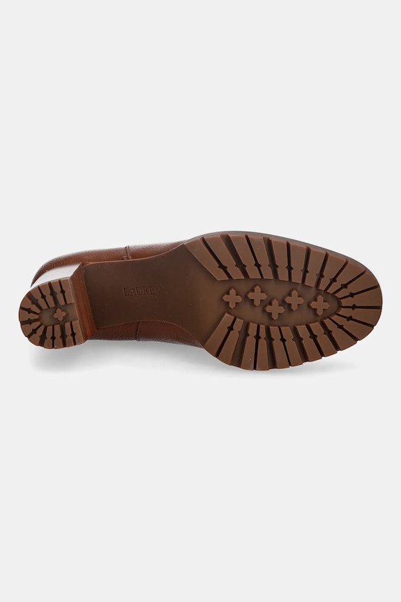 Kožené členkové topánky Lauren Ralph Lauren Layne 802974391002.200 hnedá