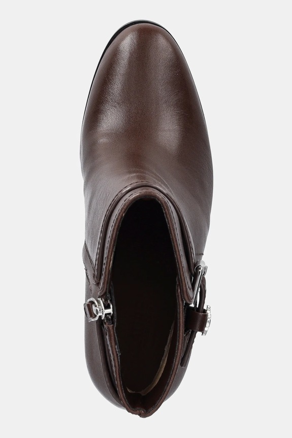 Kožené členkové topánky Lauren Ralph Lauren Brke Bt Hl 2 hnedá 802974475002.200