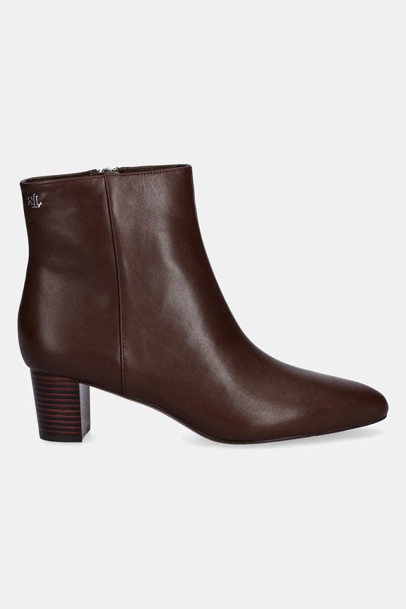 Kožené členkové topánky Lauren Ralph Lauren Demi 802974503002.200 hnedá AW25