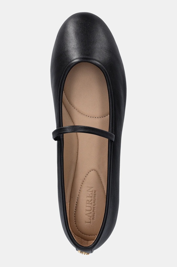 Кожаные балетки Lauren Ralph Lauren Jayna Mj чёрный 802977874001.001