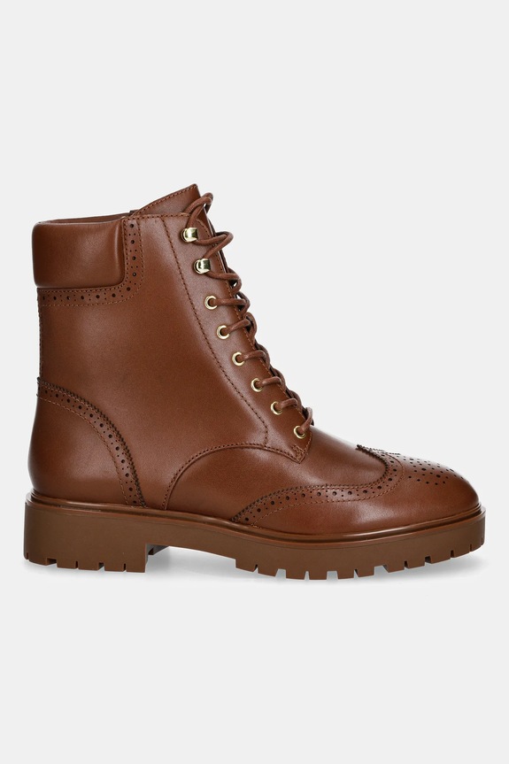 Kožené členkové topánky Lauren Ralph Lauren Alysn Lup Pr 802977885001.200 hnedá AW25