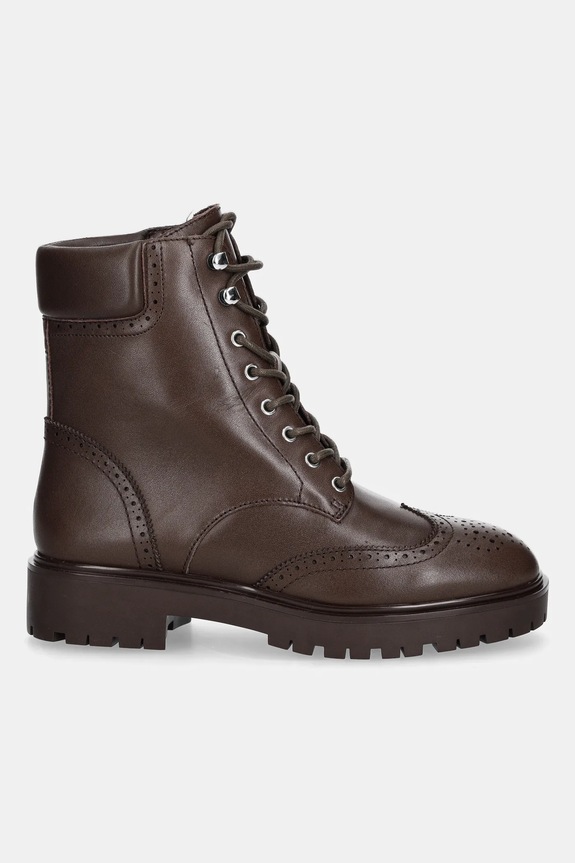 Kožené členkové topánky Lauren Ralph Lauren Alysn Lup Pr 802977885002.200 hnedá AW25