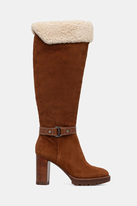 Замшевые сапоги Lauren Ralph Lauren Tasha Tl Hl 802977893002.200 коричневый AW25