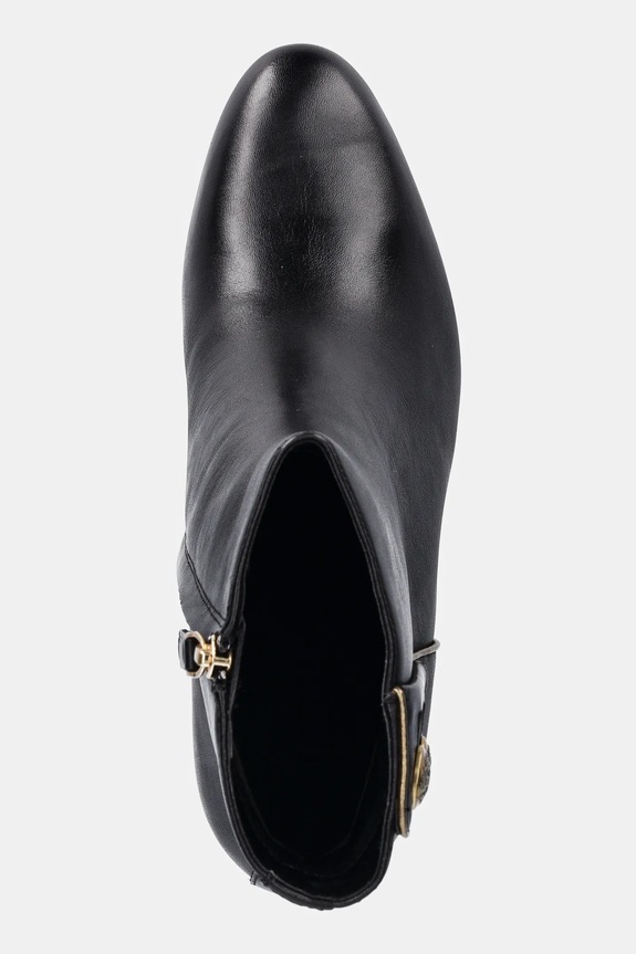 Kožené členkové topánky Lauren Ralph Lauren Kenndi Bt Hl čierna 802980065001.001