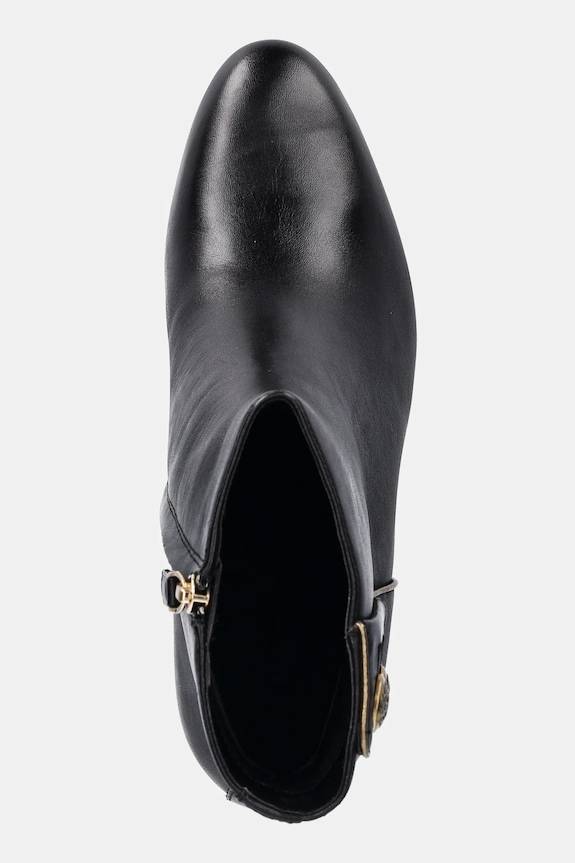 Kožené členkové topánky Lauren Ralph Lauren Kenndi Bt Hl čierna 802980065001.001