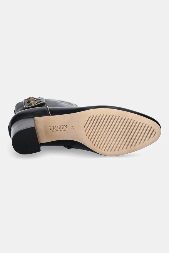 Kožené členkové topánky Lauren Ralph Lauren Kenndi Bt Hl 802980065001.001 čierna