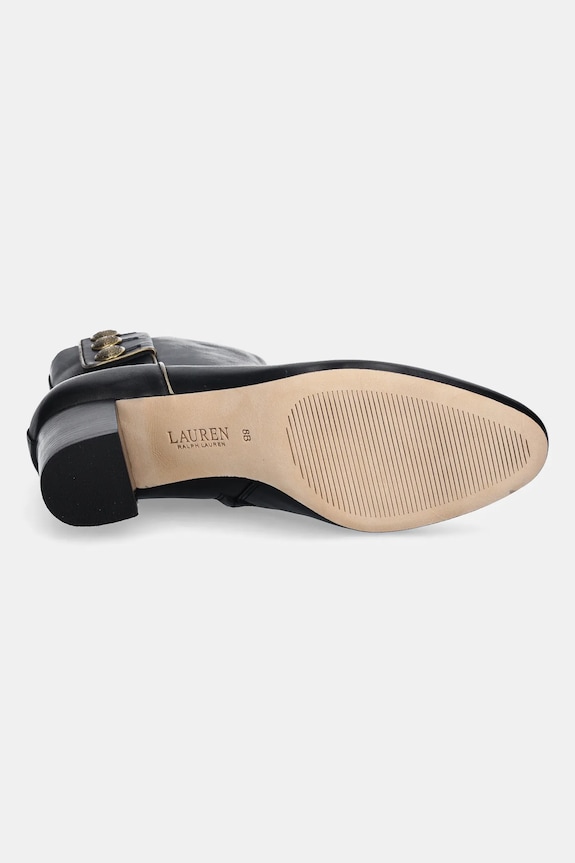 Kožené členkové topánky Lauren Ralph Lauren Kenndi Bt Hl 802980065001.001 čierna