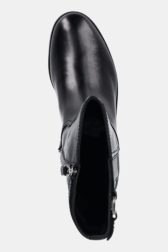 Kožené členkové topánky Lauren Ralph Lauren Tasha Mid čierna 802P06251001.001