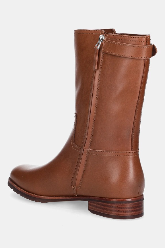 Obuv Kožené členkové topánky Lauren Ralph Lauren Tasha Mid 802980069002.200 hnedá