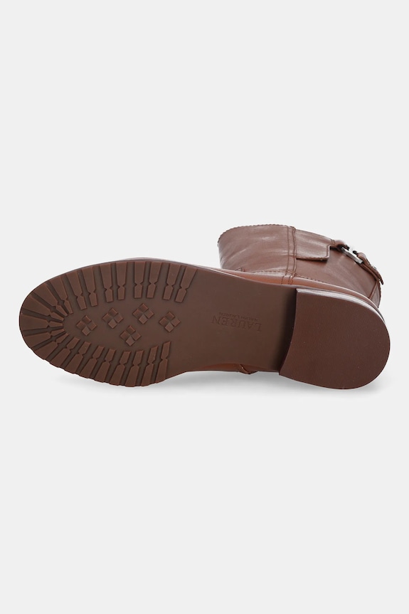 Kožené členkové topánky Lauren Ralph Lauren Tasha Mid 802980069002.200 hnedá