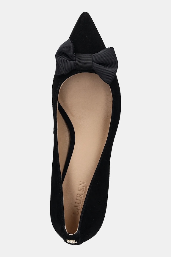 Γόβες σουέτ Lauren Ralph Lauren Adrienne Bow μαύρο 802980116001.001