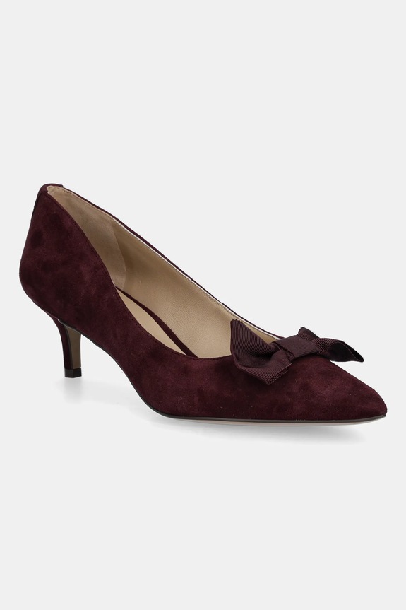Lauren Ralph Lauren tocuri din piele întoarsă Adrienne Bow subțire violet 802980116003.600