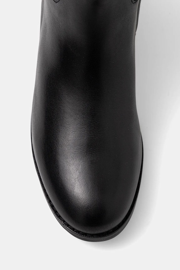 Kožené čižmy Lauren Ralph Lauren Justine II čierna 802980557001.001
