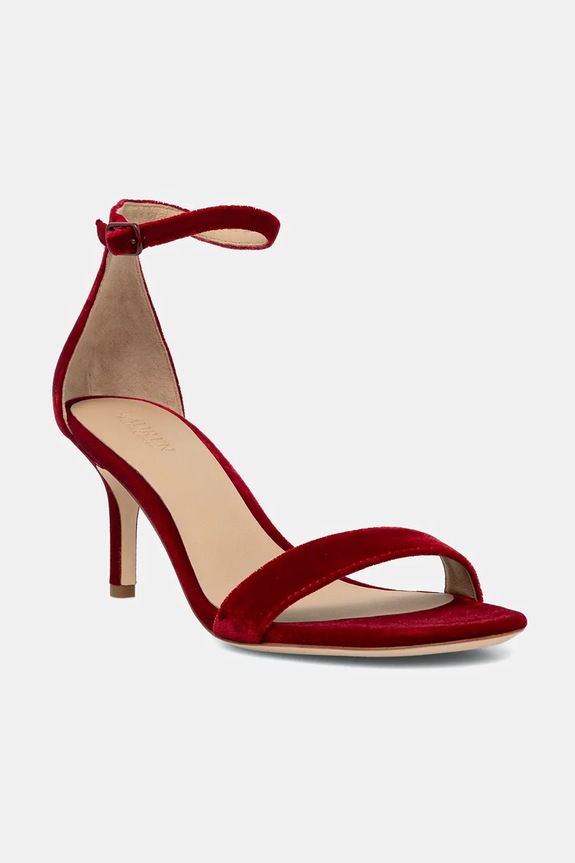 Πέδιλα Lauren Ralph Lauren Allie Mid στιλέτο κόκκινο 802980559005.600