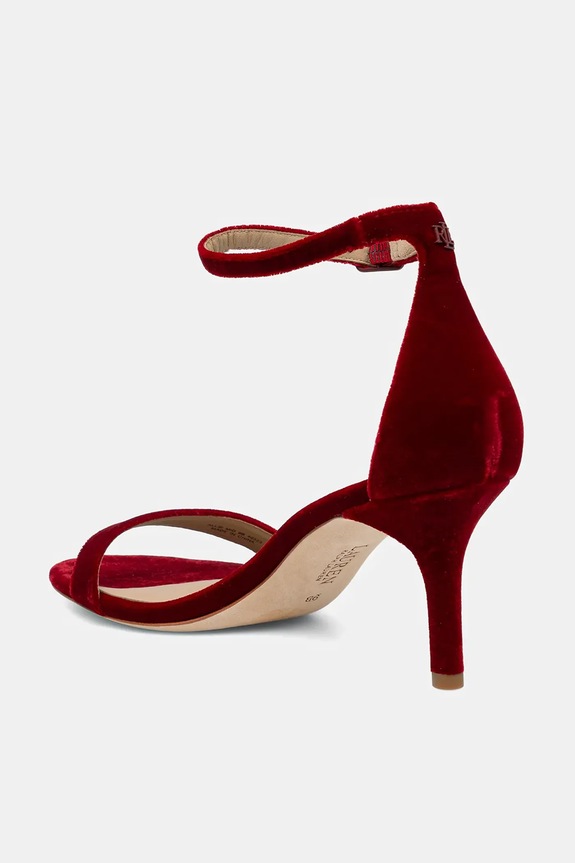 Παπούτσια Πέδιλα Lauren Ralph Lauren Allie Mid 802980559005.600 κόκκινο