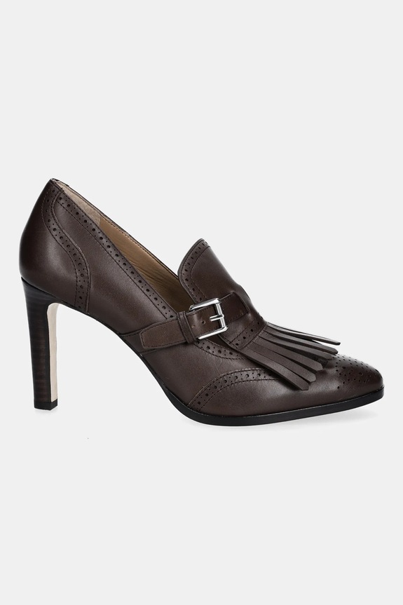 Lauren Ralph Lauren szpilki skórzane Colleen Klt 802P02364001.200 brązowy AW25