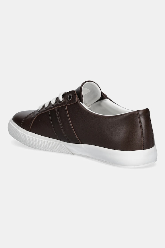 Scarpe Lauren Ralph Lauren sneakers in pelle Janson II 802P02448001.200 marrone