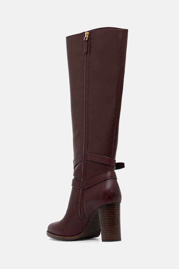 Взуття Шкіряні чоботи Lauren Ralph Lauren Cllns Tl Hl 802974386003.600 бордо