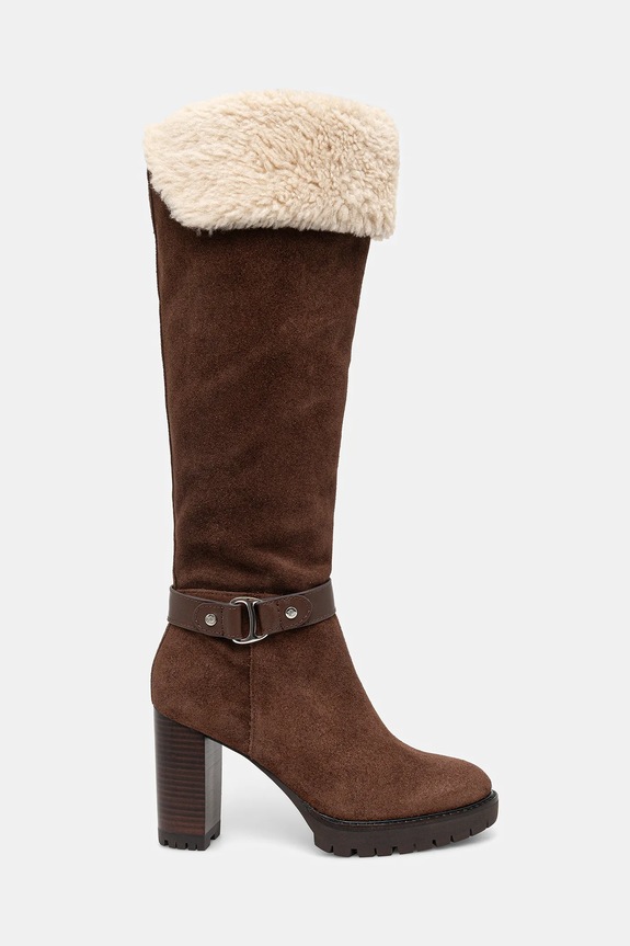 Semišové čižmy Lauren Ralph Lauren Tasha Tl Hl 802977893003.200 hnedá AW25