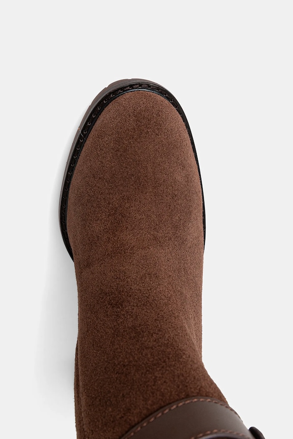 Semišové čižmy Lauren Ralph Lauren Tasha Tl Hl hnedá 802977893003.200