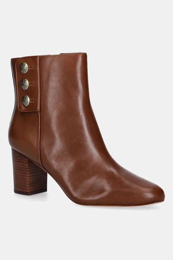 Kožené členkové topánky Lauren Ralph Lauren Kenndi Bt Hl usňová koža hnedá 802980064001.200