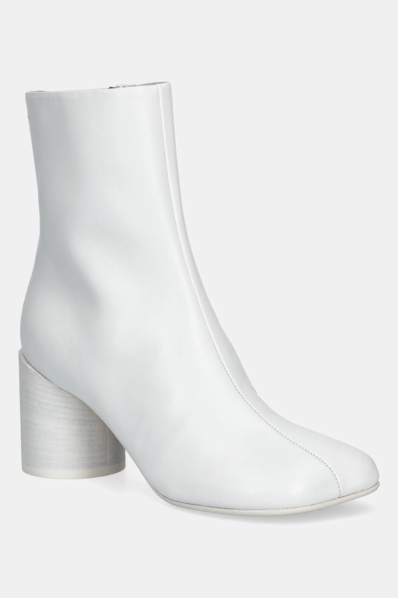 MM6 Maison Margiela cizme de piele peste 8 cm alb S59WU0235.P3628.T1003