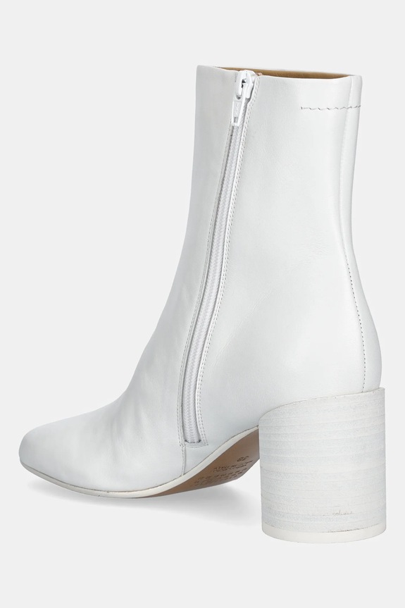 Încălțăminte MM6 Maison Margiela cizme de piele S59WU0235.P3628.T1003 alb