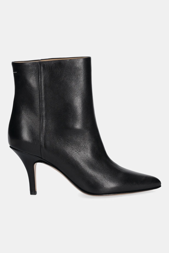 MM6 Maison Margiela cizme de piele S59WU0261.P6783.T8013 negru AW25